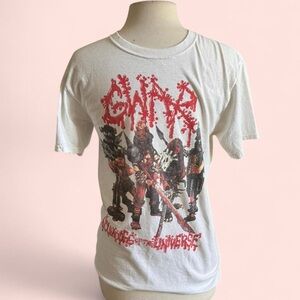GWAR official y2k vintage 2000’s White Graphic T-Shirt with Red Print